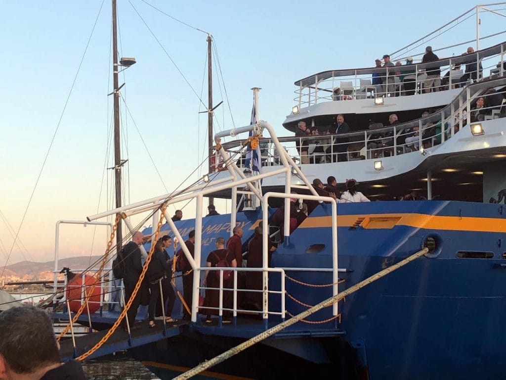 Boat Ride, Mahasangha 2018 in Greece