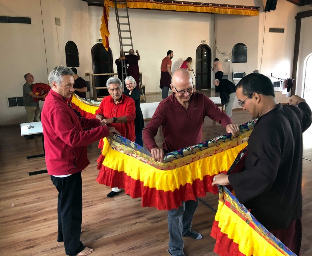 Preparing for Minling Dorsem Drubch&ouml;, Mahasangha 2018 in Athens