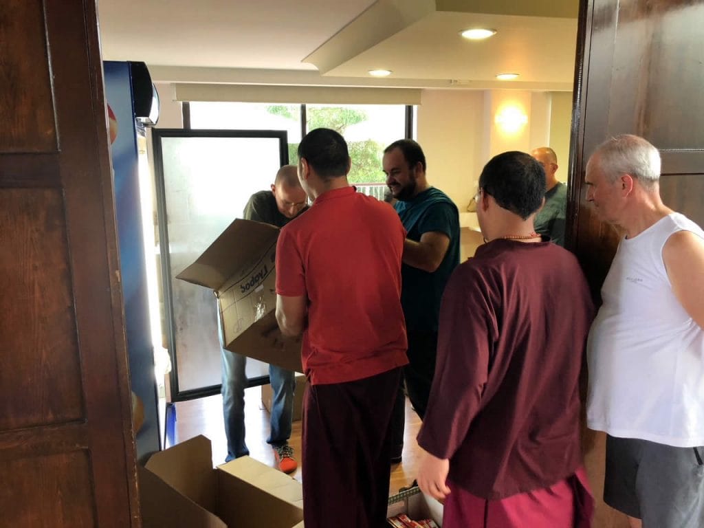 Shrine Room Set-Up, Mahasangha 2018 in Athens