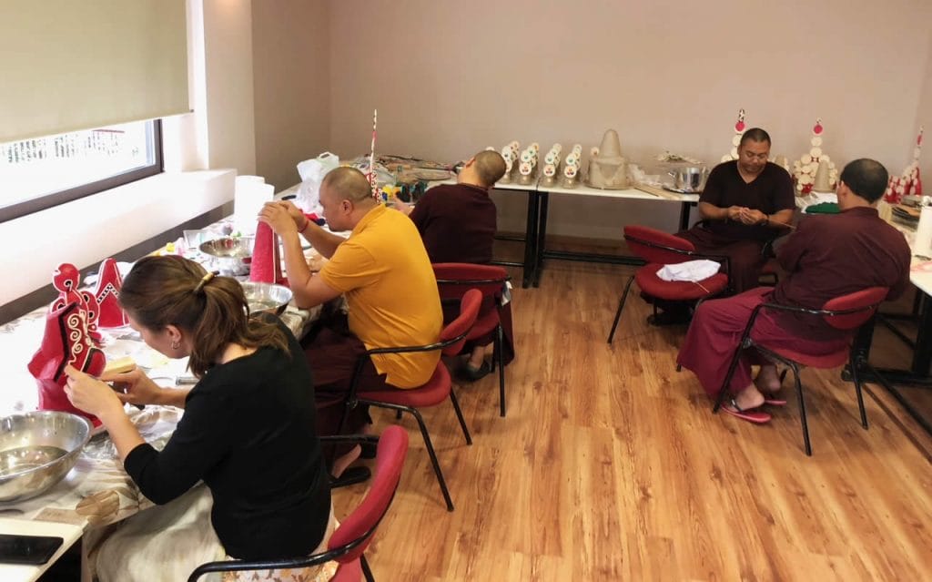 Torma preparation, Mahasangha 2018 in Athens